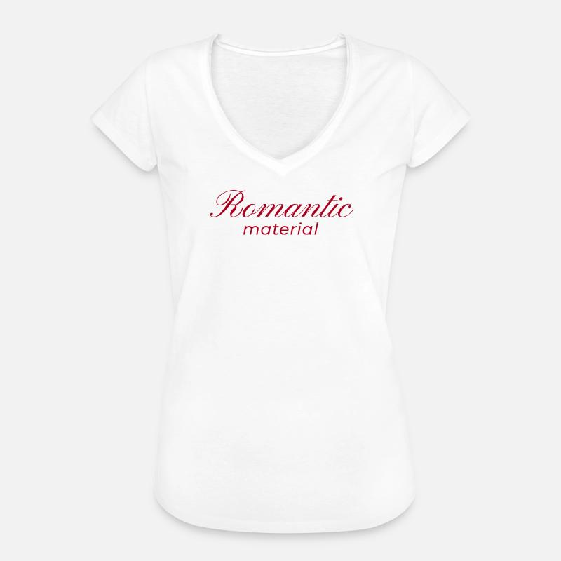 Tipografia Design Materiale Romantico - Maglietta vintage donna - bianco