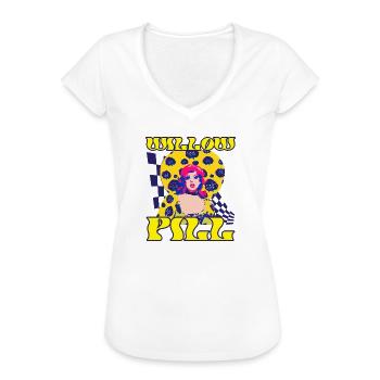 Vivid Pop Art Neon Fashion Queen - Women's Vintage T-Shirt - white - Front - Danielle (179cm)