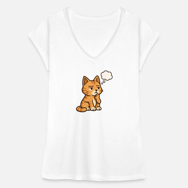 Chat-Réfléchi T-shirt vintage Femme
