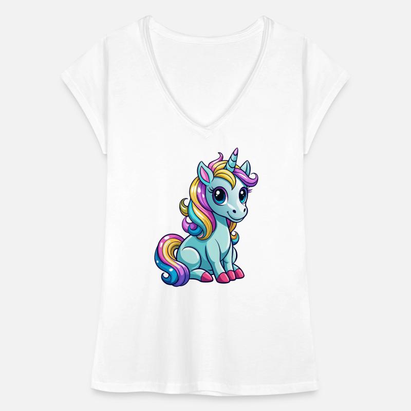 Sitzendes Einhorn Frauen Vintage T-Shirt