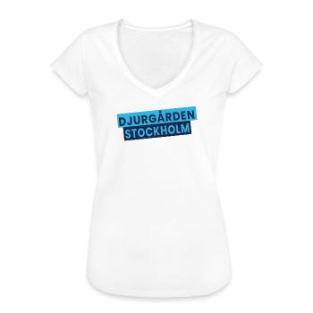 Djurgården Stockholm Textblock - Frauen Vintage T-Shirt - Weiß - Vorne - Danielle (179cm)