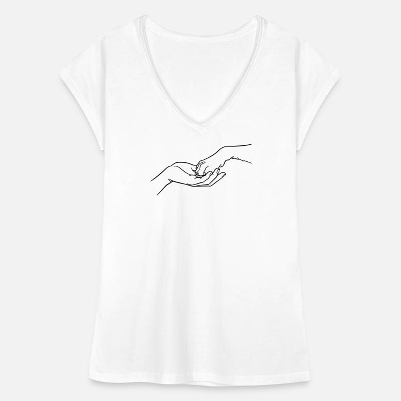 « Éternellement connectés » (patte en main) T-shirt vintage Femme