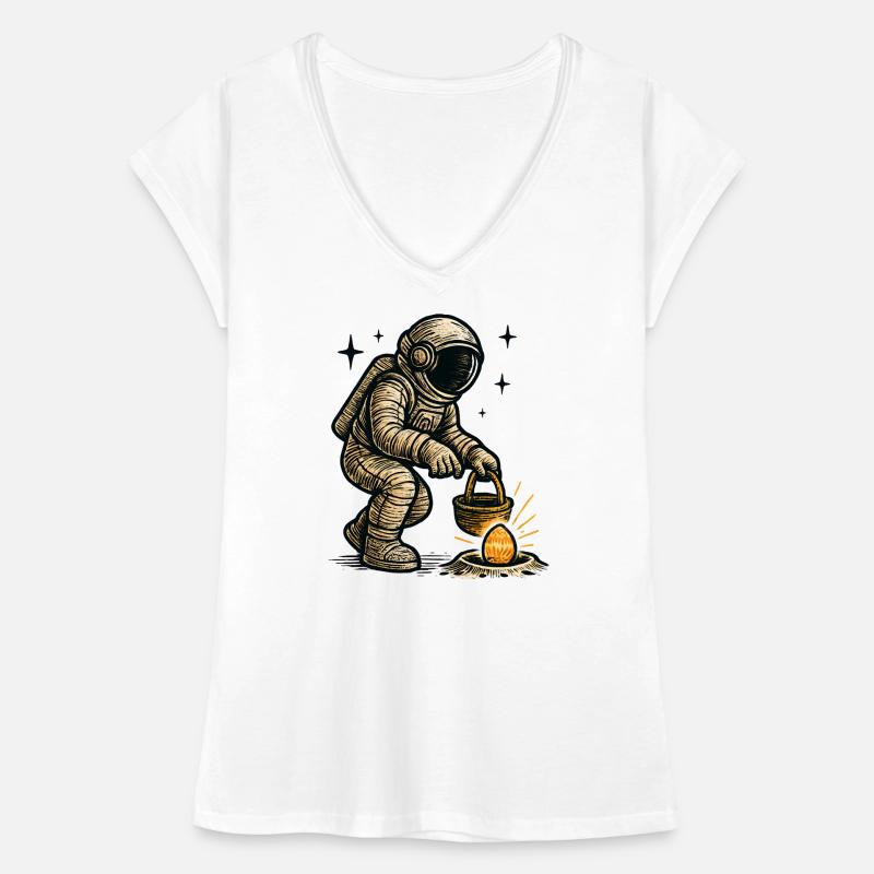 Astronaut collects easter egg Women's Vintage T-Shirt