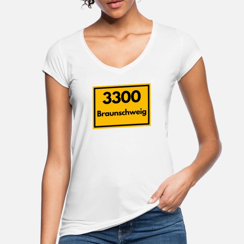 OLD POSTCODE POSTCODE RETRO 3300 BRAUNSCHWEIG Women's Vintage T-Shirt