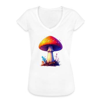 amanite tue-mouches - T-shirt vintage Femme - blanc - Devant - Danielle (179cm)