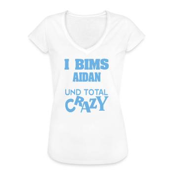 Crazy Aidan - Frauen Vintage T-Shirt - Weiß - Vorne - Danielle (179cm)