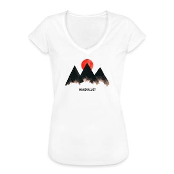 Urban Mountain - Nature Vibes by Free Art - Women's Vintage T-Shirt - white - Front - Danielle (179cm)