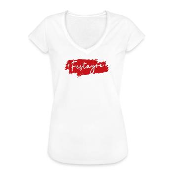 Festayre! Feria of Béziers, Dax, Nîmes, Bayonne.. - Women's Vintage T-Shirt - white - Front - Danielle (179cm)