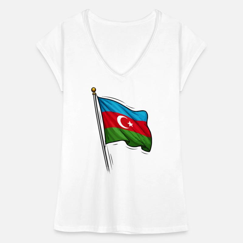 Conception du drapeau de l’Azerbaïdjan T-shirt vintage Femme