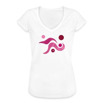 Yoga design_52 - T-shirt vintage Femme - blanc - Devant - Danielle (179cm)