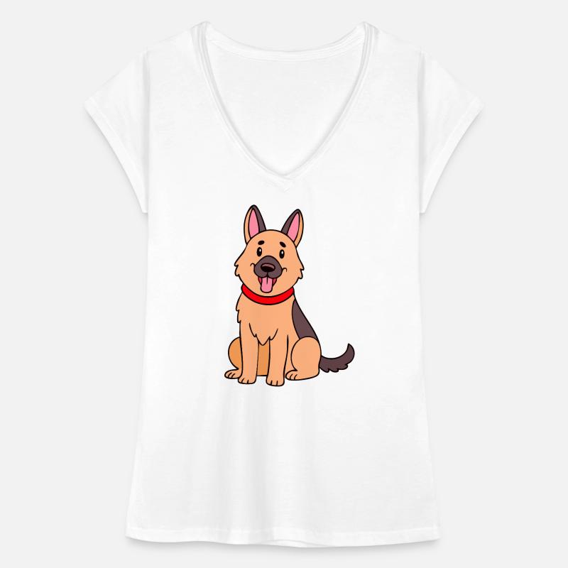 Cute German Shepherd (comic) Women's Vintage T-Shirt