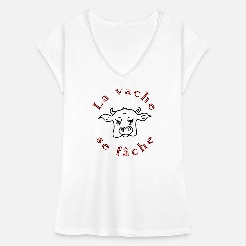 Die Kuh wird wütend schwarz Frauen Vintage T-Shirt