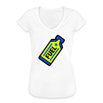 Sports d’endurance au gel énergétique Fuel Energy - T-shirt vintage Femme - blanc - Devant - Danielle (179cm)