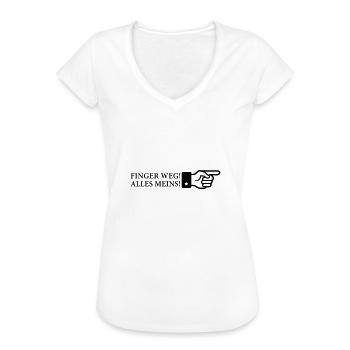 Vergeben, Finger weg, alles meins, Valentinstag - Frauen Vintage T-Shirt - Weiß - Vorne - Danielle (179cm)