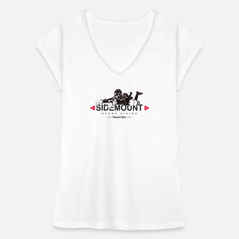 Sidemount Diver Tauchen Geschenk Tec Diving Höhle Frauen Vintage T-Shirt