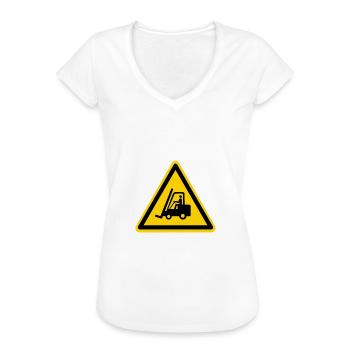 Big boys at work Forklift Gabelstapler - Frauen Vintage T-Shirt - Weiß - Vorne