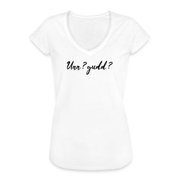 Saarländisch Dialekt Shirt Saar Saarland Geschenk - Frauen Vintage T-Shirt - Weiß - Vorne - Danielle (179cm)