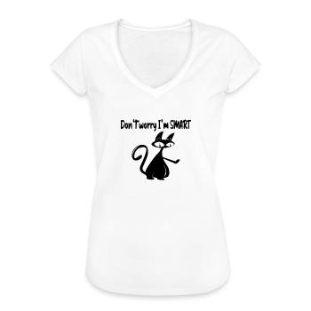 Keine Sorge, ich bin schlau - Frauen Vintage T-Shirt - Weiß - Vorne