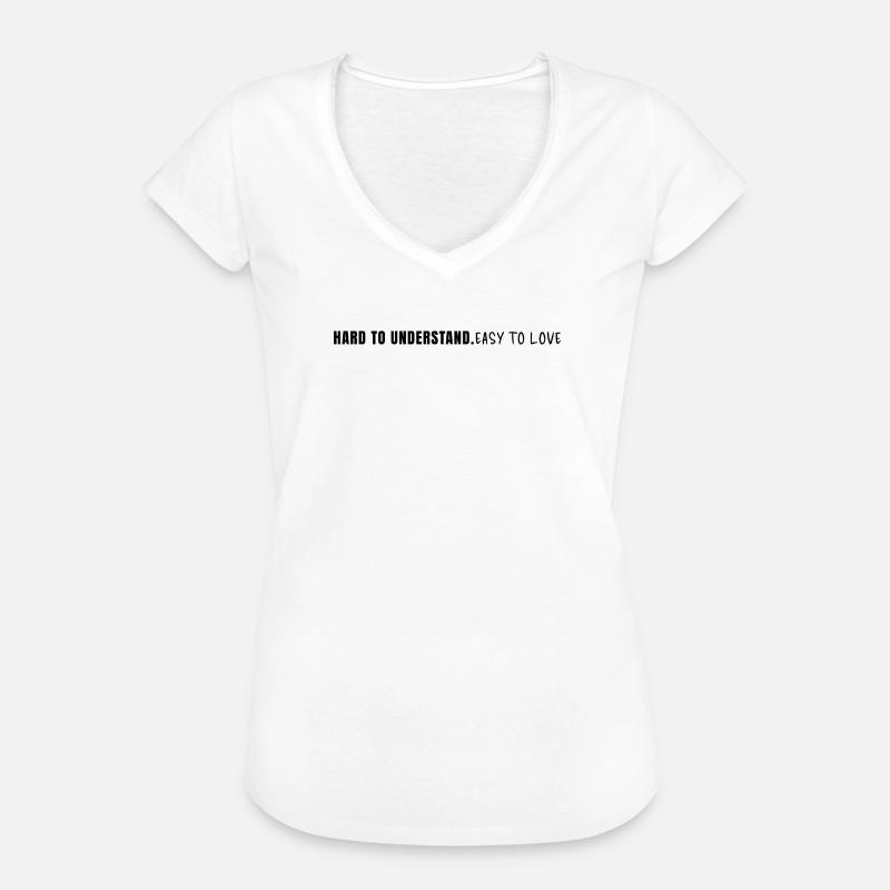 Déclaration facile à comprendre et facile à aimer - T-shirt vintage Femme - blanc
