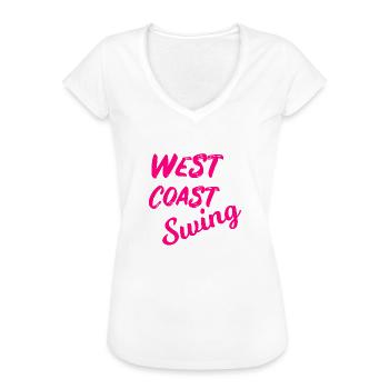 West Coast Swing Pink WCS Geschenk tanzen Dance - Frauen Vintage T-Shirt - Weiß - Vorne