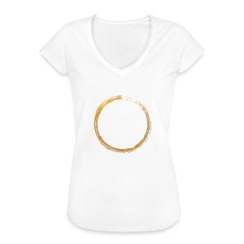 Goldener Ring / Kreis / inspirierendes Element - Frauen Vintage T-Shirt - Weiß - Vorne