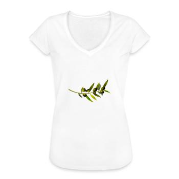 Oliven - Frauen Vintage T-Shirt - Weiß - Vorne