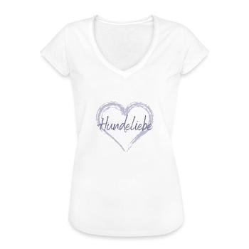 Hundeliebe - Frauen Vintage T-Shirt - Weiß - Vorne