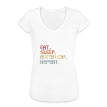 Biathlon Wintersport - Frauen Vintage T-Shirt - Weiß - Vorne