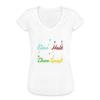 Ohne Bass kein Spass Sopran Elan Tenor Chor alt - Frauen Vintage T-Shirt - Weiß - Vorne
