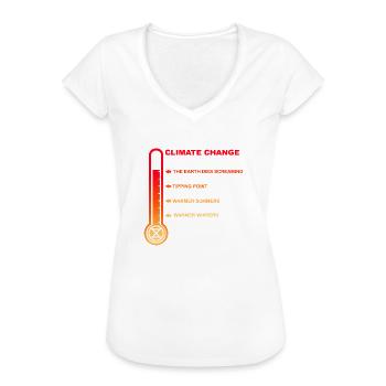 KLIMAWANDEL - Frauen Vintage T-Shirt - Weiß - Vorne