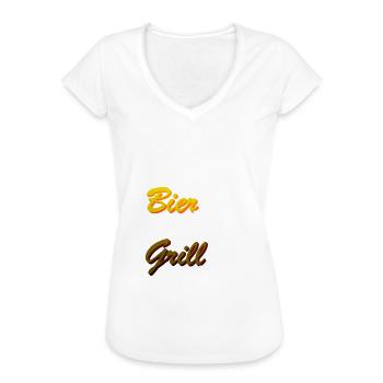 Bier Grill Griller Grillen - Frauen Vintage T-Shirt - Weiß - Vorne