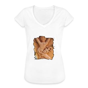 Stellung 1 - Frauen Vintage T-Shirt - Weiß - Vorne