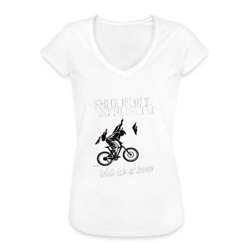 Ohne Akku - Frauen Vintage T-Shirt - Weiß - Vorne