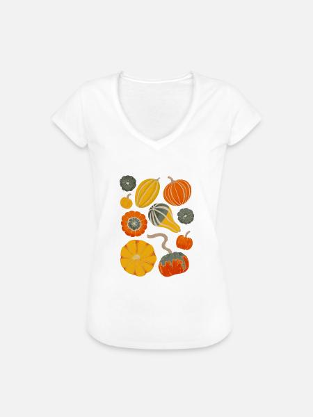 Kürbisse Saison - Frauen Vintage T-Shirt - Weiß
