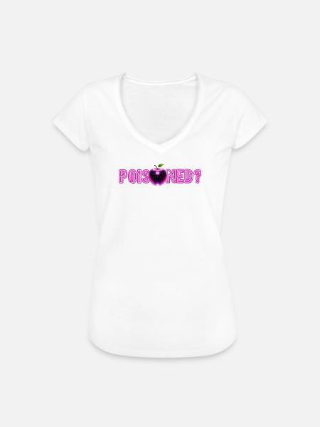 Neon-Apple mit Glitzer-Effekt - Frauen Vintage T-Shirt - Weiß