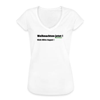 Weihnachten jetzt - Frauen Vintage T-Shirt - Weiß - Vorne - Danielle (179cm)