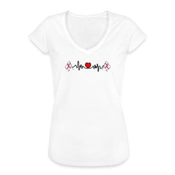 City of London Heartbeat - Women's Vintage T-Shirt - white - Front - Danielle (179cm)