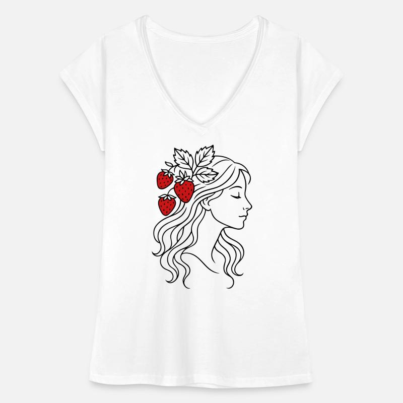 Frau mit Erdbeeren Erdbeermädchen Frauen Vintage T-Shirt