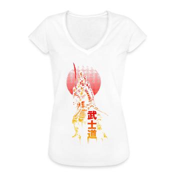 Samurai - Frauen Vintage T-Shirt - Weiß - Vorne