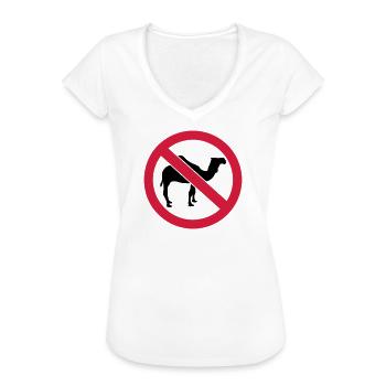 chameau - T-shirt vintage Femme - blanc - Devant - Danielle (179cm)