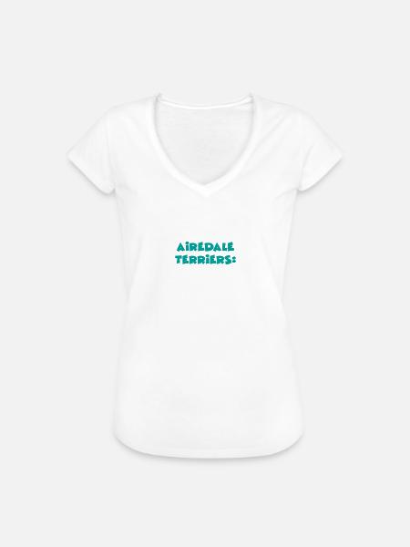 Airedale Terrier - Frauen Vintage T-Shirt - Weiß