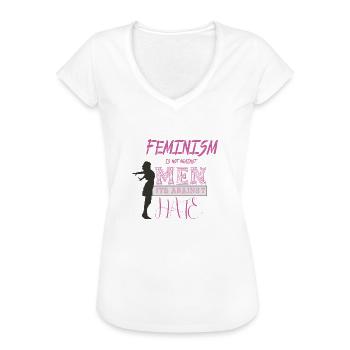 Feminismus - Frauen Vintage T-Shirt - Weiß - Vorne