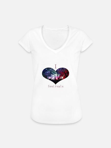Festival - Frauen Vintage T-Shirt - Weiß