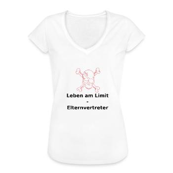 Leben am Limit Elternvertreter (black/white/red) - Frauen Vintage T-Shirt - Weiß - Vorne
