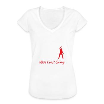 Real Men West Coast Swing WCS Geschenk tanzen - Frauen Vintage T-Shirt - Weiß - Vorne