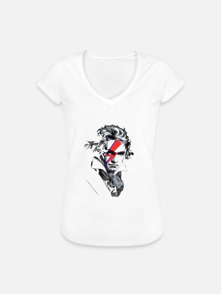 Beethoven Super star - Frauen Vintage T-Shirt - Weiß