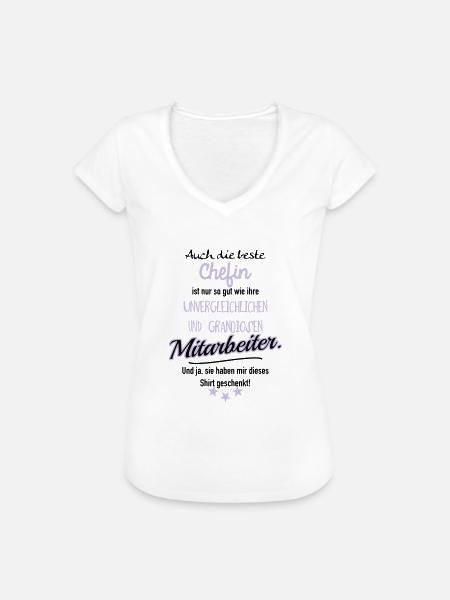 Beste Chefin v - Frauen Vintage T-Shirt - Weiß
