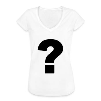 Point d'interrogation - T-shirt vintage Femme - blanc - Devant - Danielle (179cm)