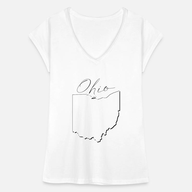 Ohio (United States) | Map | Shadow Script Women's Vintage T-Shirt