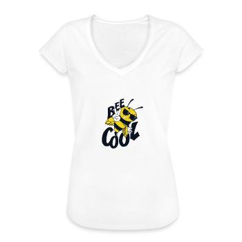biene - Frauen Vintage T-Shirt - Weiß - Vorne - Danielle (179cm)